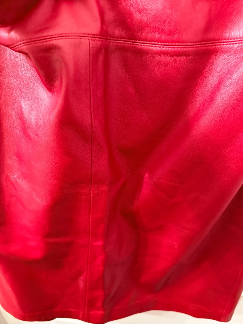 NWT Ralph Lauren Women's Red Leather Skirt - Picture 7 of 10